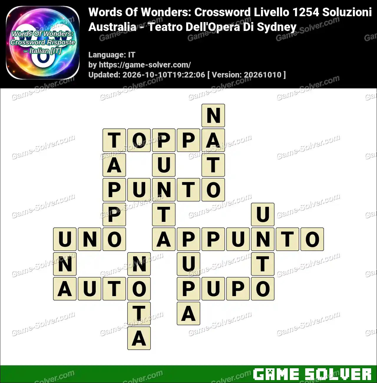 Words Of Wonders: Crossword Livello 1254 Soluzioni – Australia – Teatro Dell’Opera Di Sydney